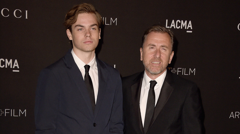 Cormac and Tim Roth stand together