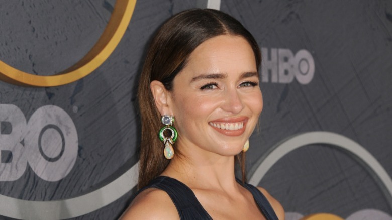 Emilia Clarke grins at HBO event