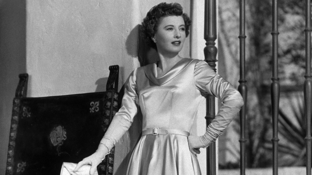 Barbara Stanwyck in evening dress