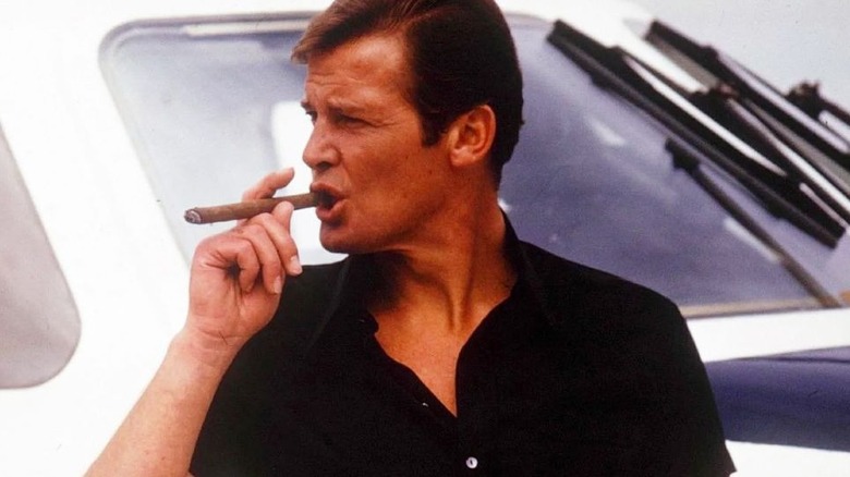 James Bond smoking a cigar