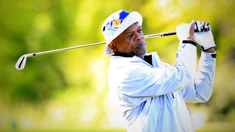 Samuel L. Jackson playing golf