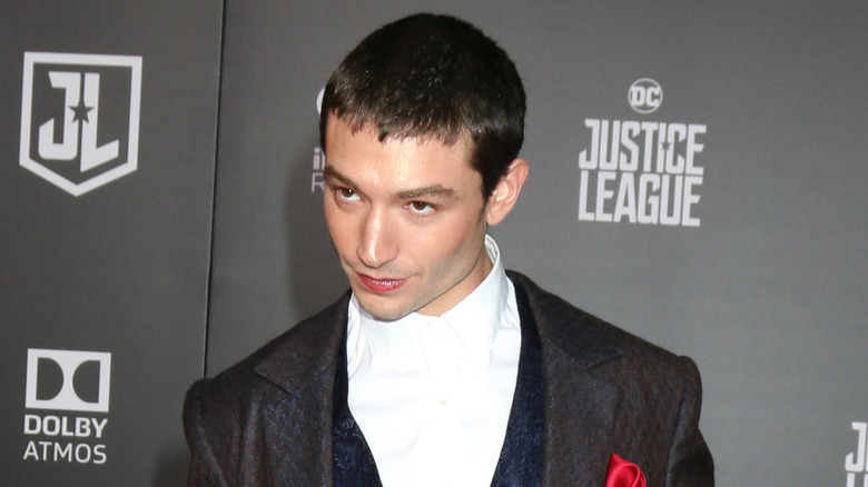 Ezra Miller at Justice League premiere