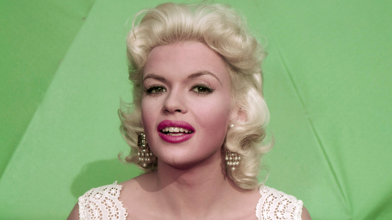 Jayne Mansfield green background