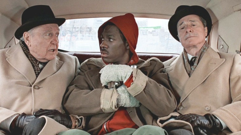 Randolph and Mortimer Duke in car with Billy Ray Valentine