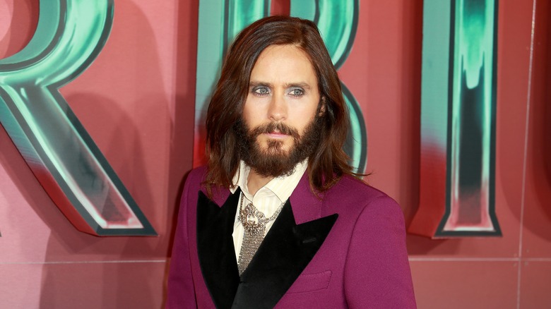 Jared Leto in a purple suit