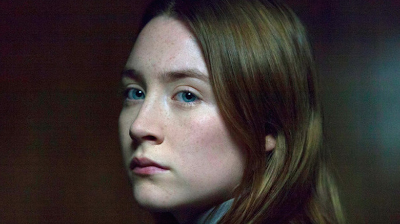 Saoirse Ronan looks over her shoulder