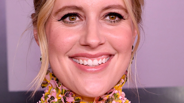 Greta Gerwig smiling in 2022