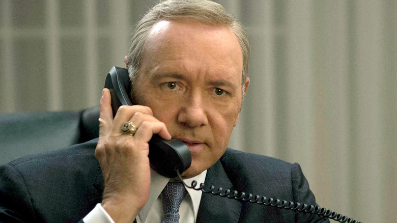 Kevin Spacey on the phone