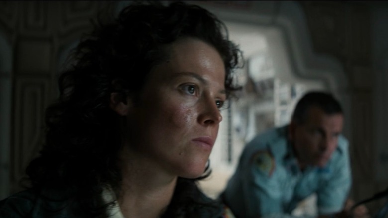 Ripley with a scarred face