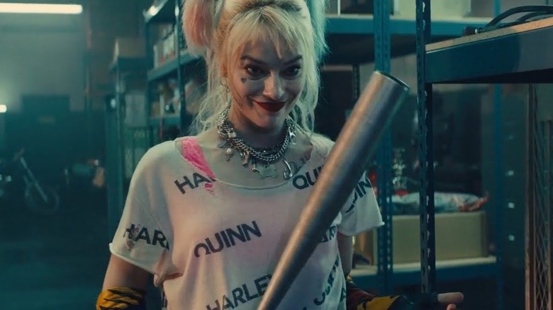 Harley Quinn holding bat