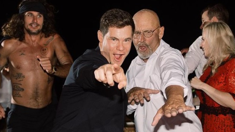 Adam Devine dancing with his dad