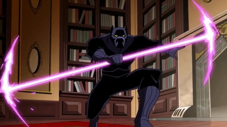 Black Panther wielding a staff