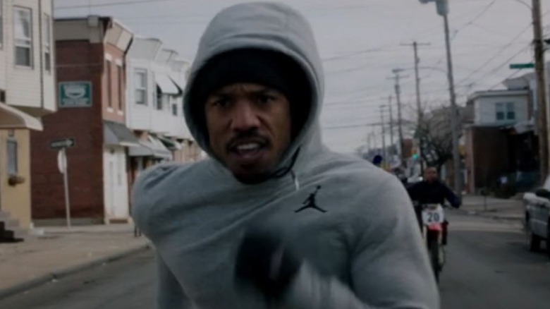 Michael B. Jordan as Adonis Creed running