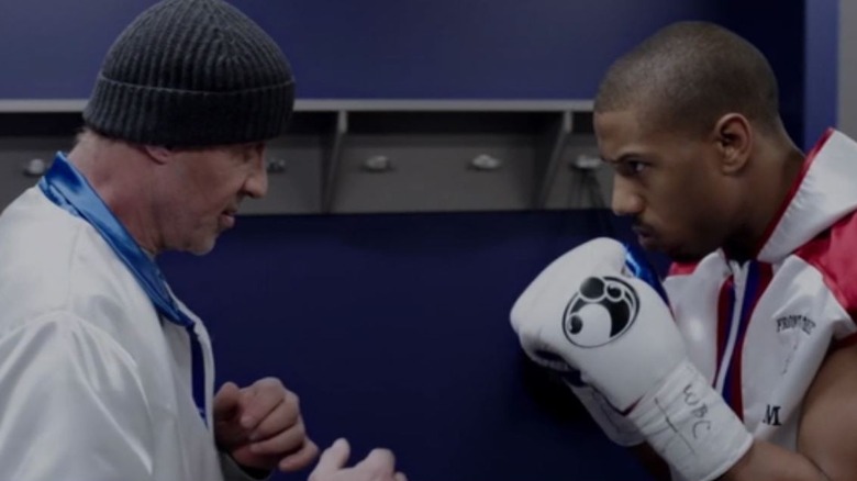 Rocky and Adonis Creed locker room pre fight