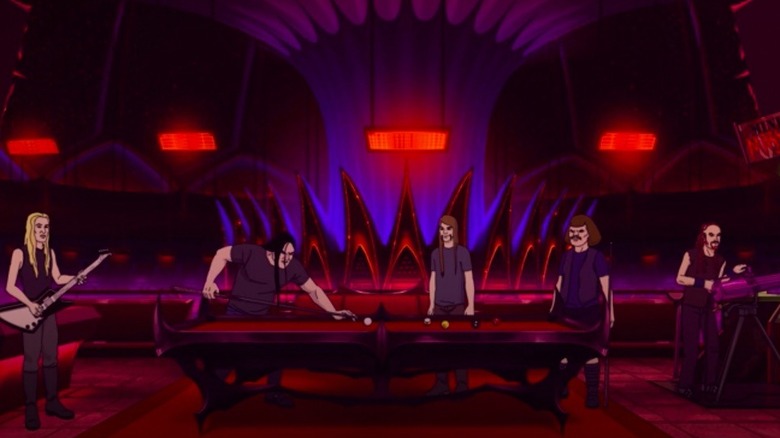 Metalocalypse band playing pool