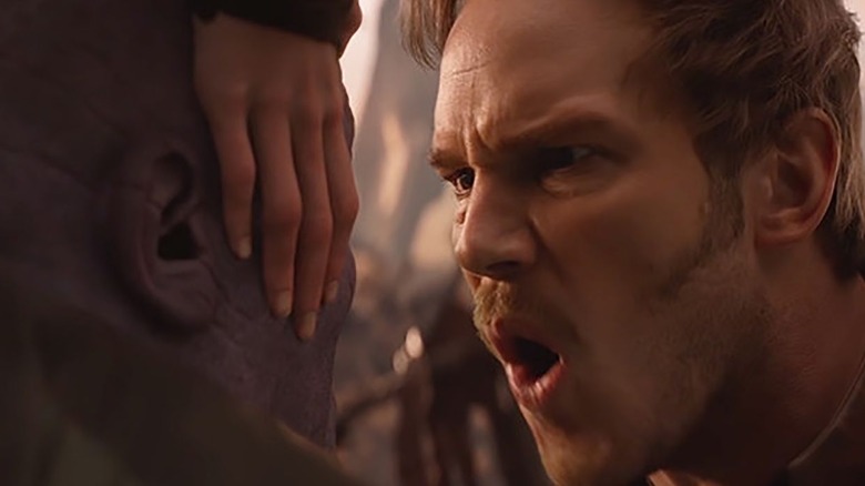 Star-Lord confronting Thanos