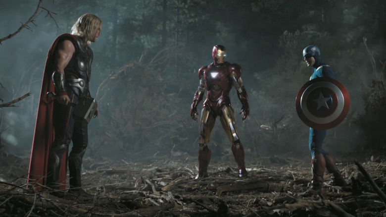 Thor, Iron Man, and Captain America