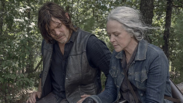 Daryl and Carol in the woods