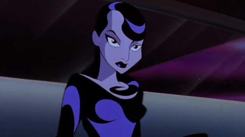 Batman Beyond's Inque frowning