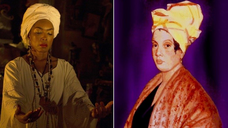 Marie Laveau on American Horror Story and a painting of the real Marie Laveau