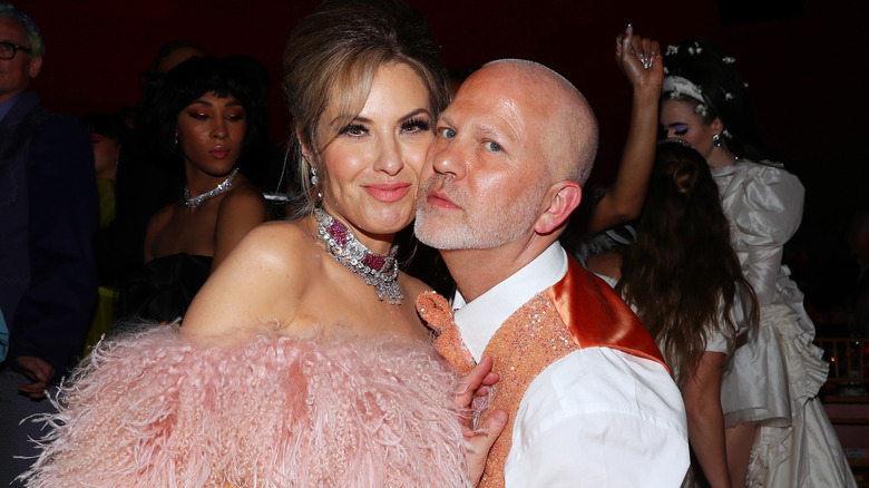 Leslie Grossman and Ryan Murphy dancing up close and posing