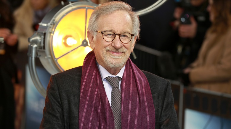 Steven Spielberg wearing scarf