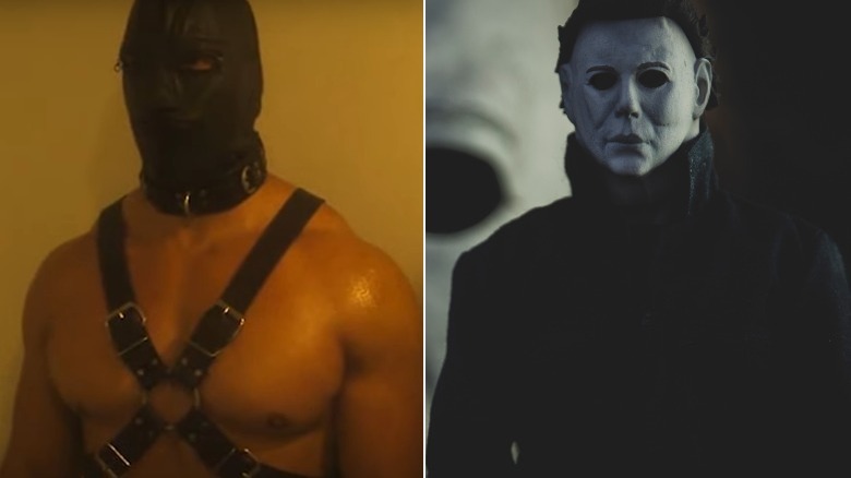 Split image of Big Daddy from American Horror Story: NYC and Michael Myers from Halloween