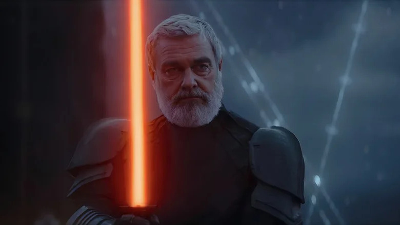 Baylan Skoll grey beard red lightsaber