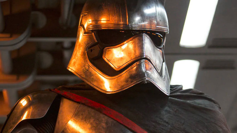 Phasma wearing a helmet