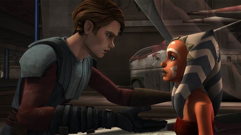 Anakin comforts Ahsoka