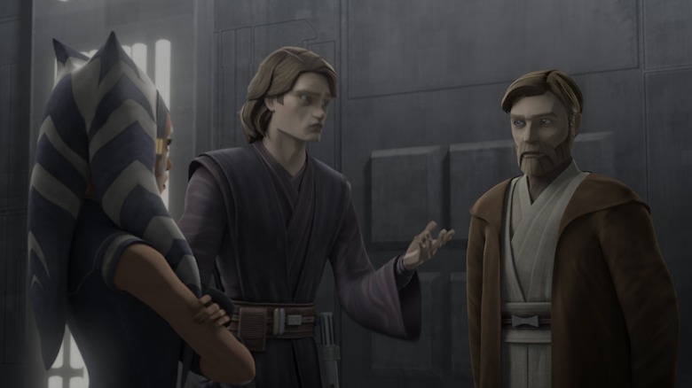 Ahsoka, Anakin, Obi-Wan talking