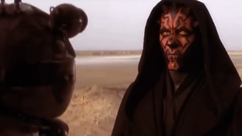 Darth Maul talks to a droid