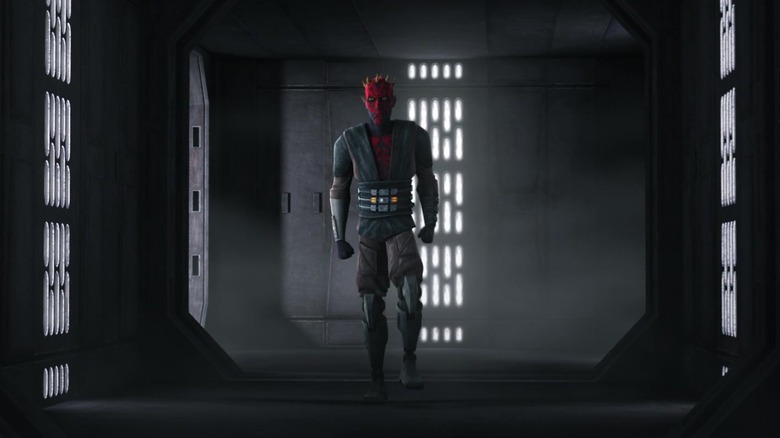 Darth Maul walking through hallway