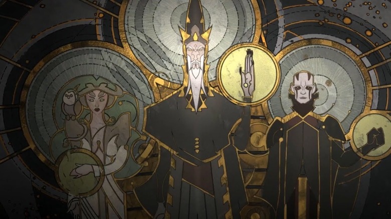 A mural of the Mortis gods