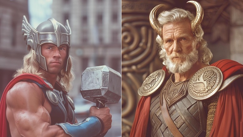 AI-generated '70s Thor and Odin