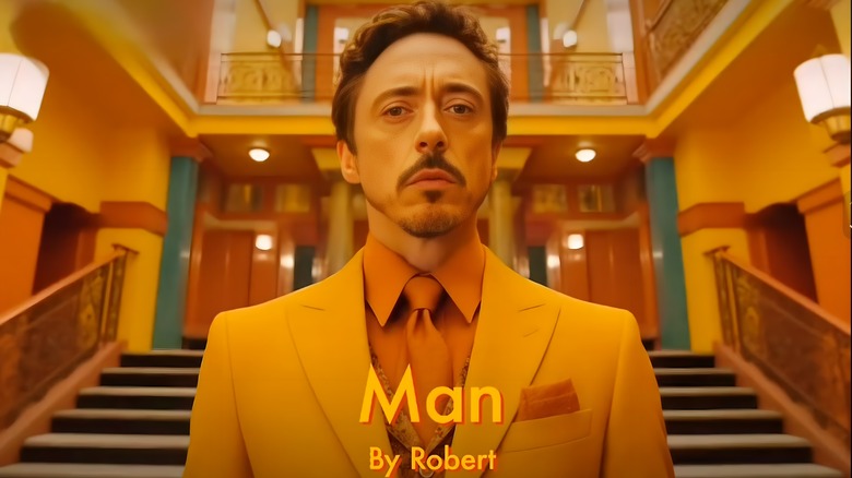 AI Tony Stark orange suit