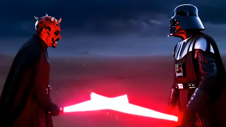 AI renderings of Darth Maul and Darth Vader