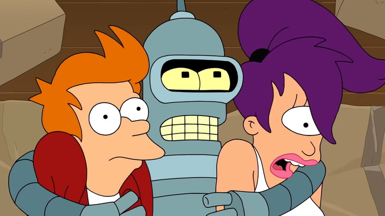 Fry, Bender, and Leela