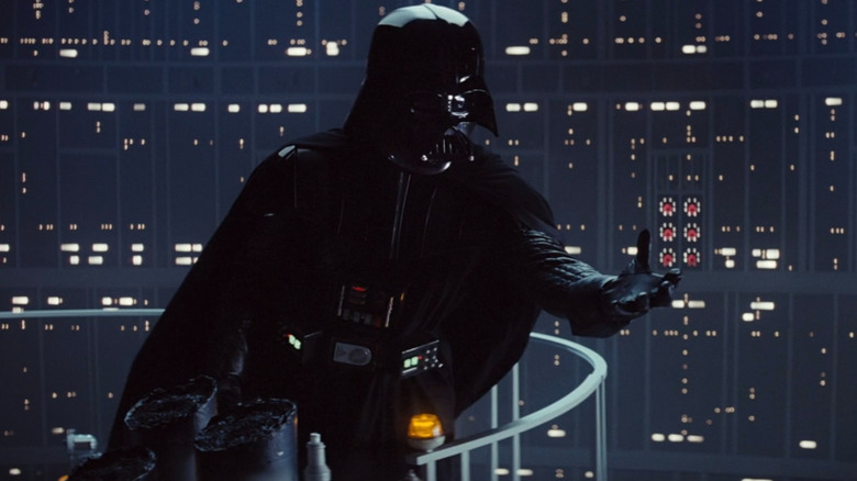 Darth Vader holding out hand