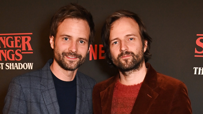 Duffer brothers posing