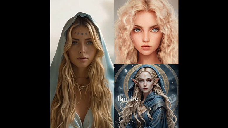 Ianthe collage of AI images