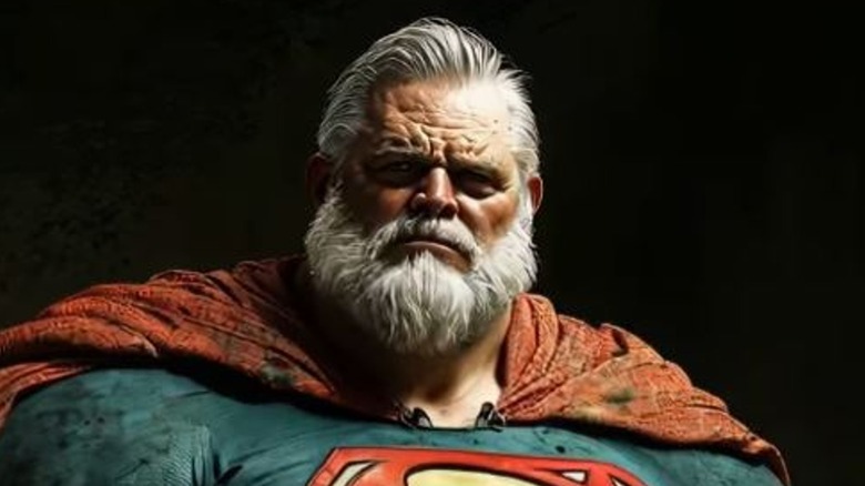 Old Superman is looking serious