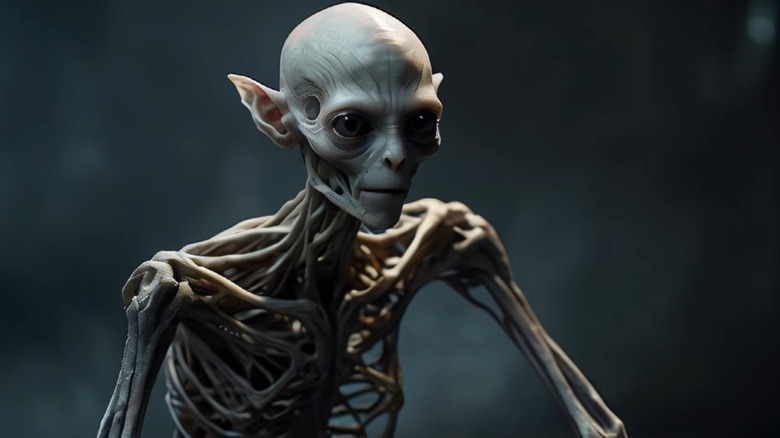 Skeletal Gollum depiction