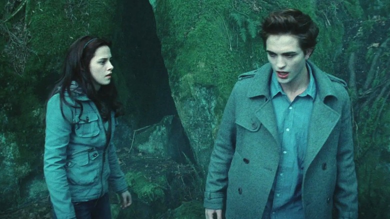 Bella and Edward in woods