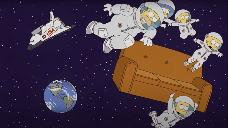 Simpsons family in space