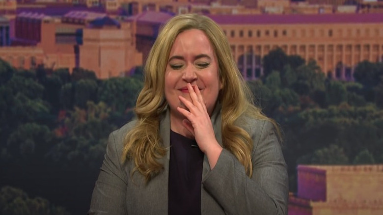 Aidy Bryant laughing during sketch