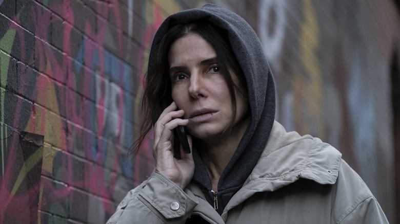 Sandra Bullock on a phone call 