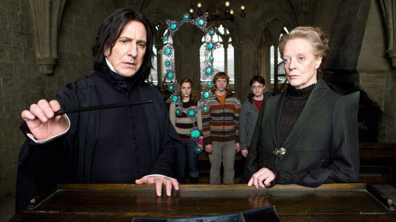 Alan Rickman and Maggie Smith in Harry Potter and the Half-Blood Prince