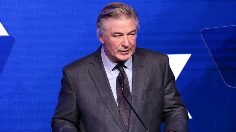 Alec Baldwin talking at event