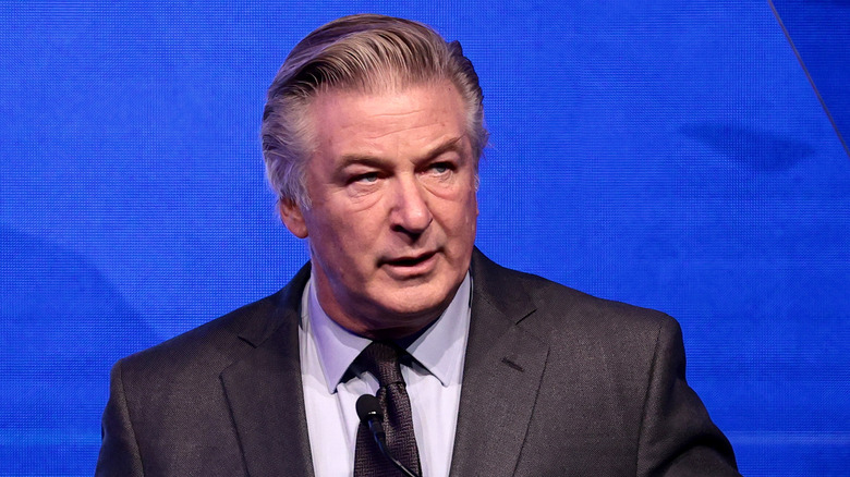 Alec Baldwin looking stern